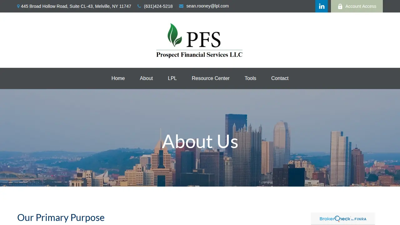 Prospect Financial Services LLC page