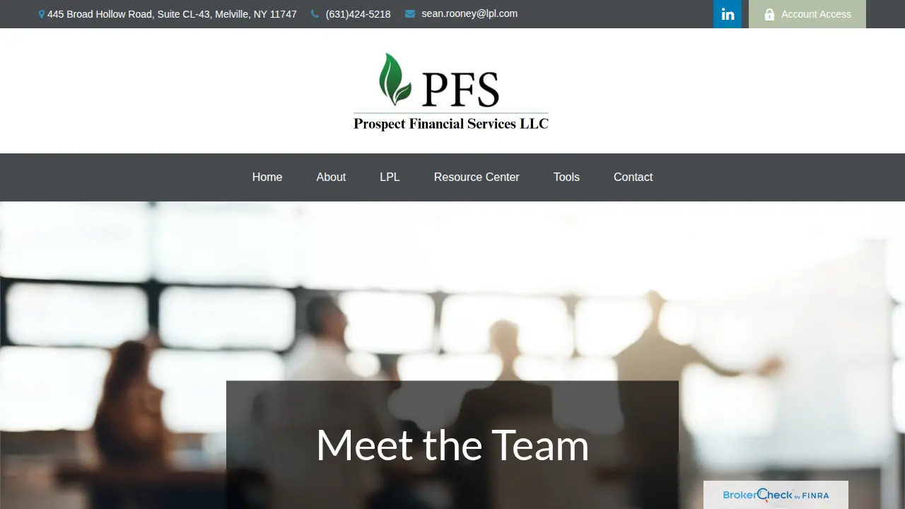 Prospect Financial Services LLC page