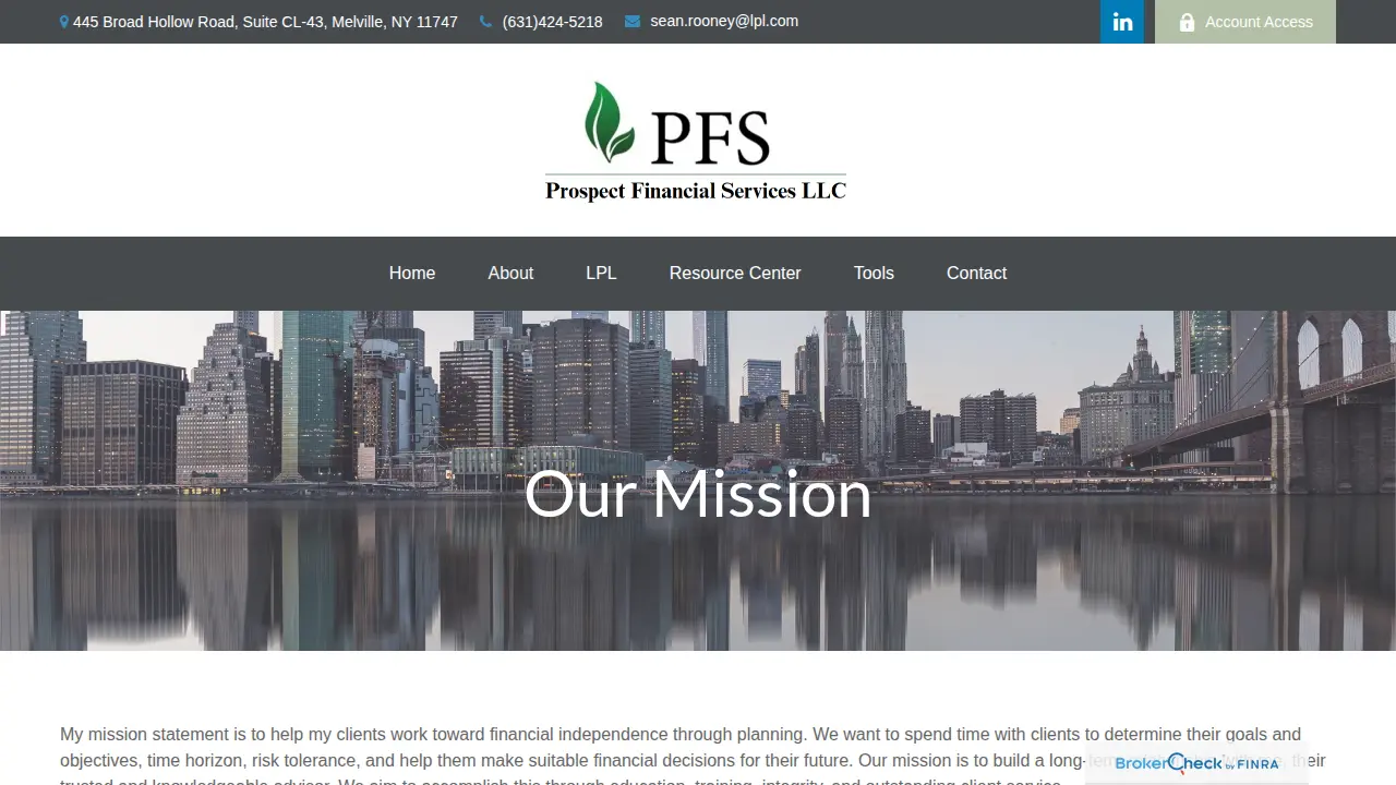 Prospect Financial Services LLC page
