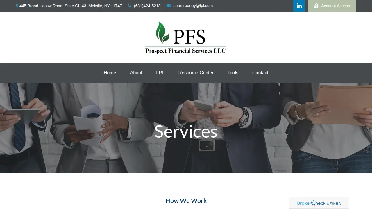 Prospect Financial Services LLC page