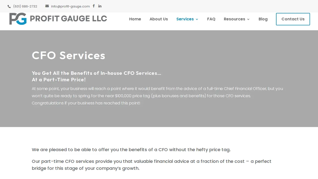 Profit Gauge LLC page
