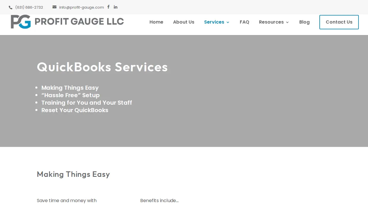Profit Gauge LLC page