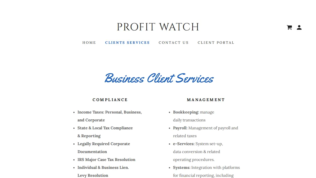 Profit Watch page