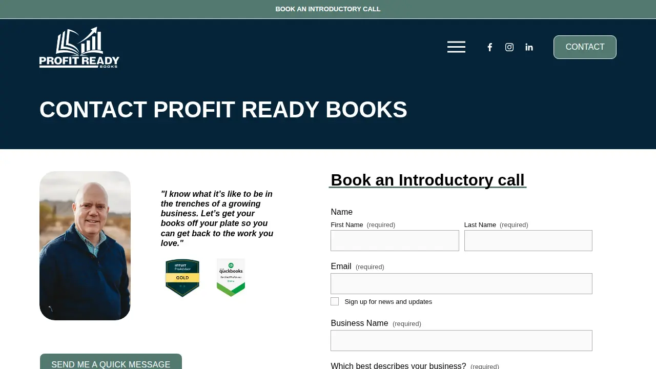 Profit Ready Books page