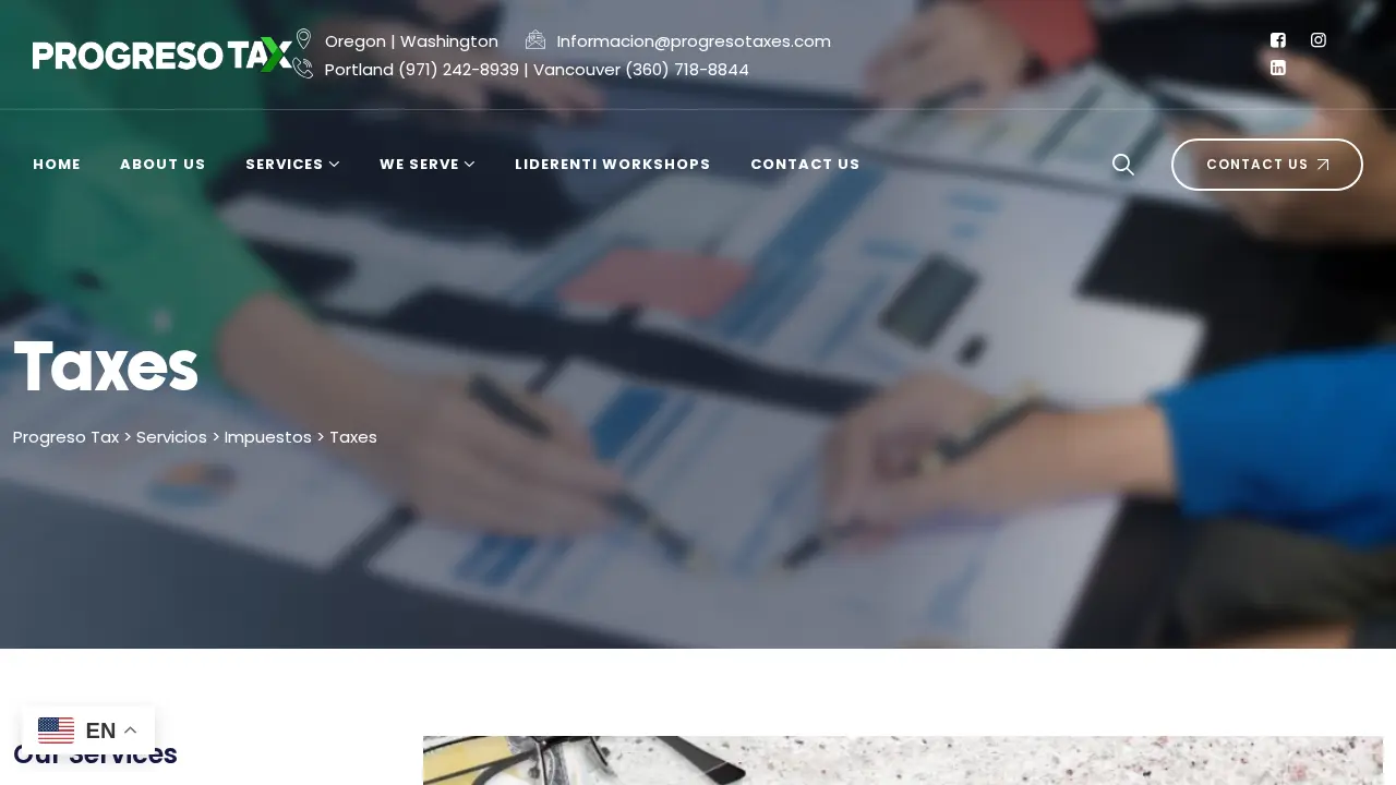 Progreso Tax page