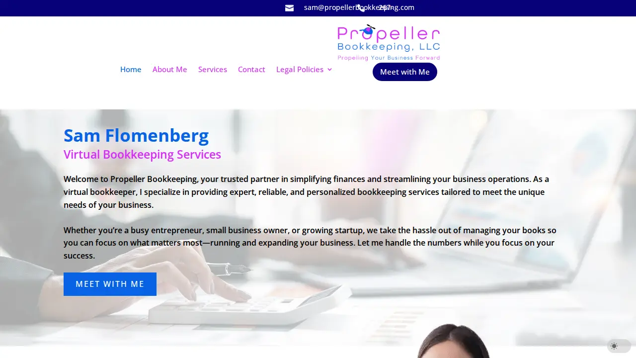 Propeller Bookkeeping, LLC website