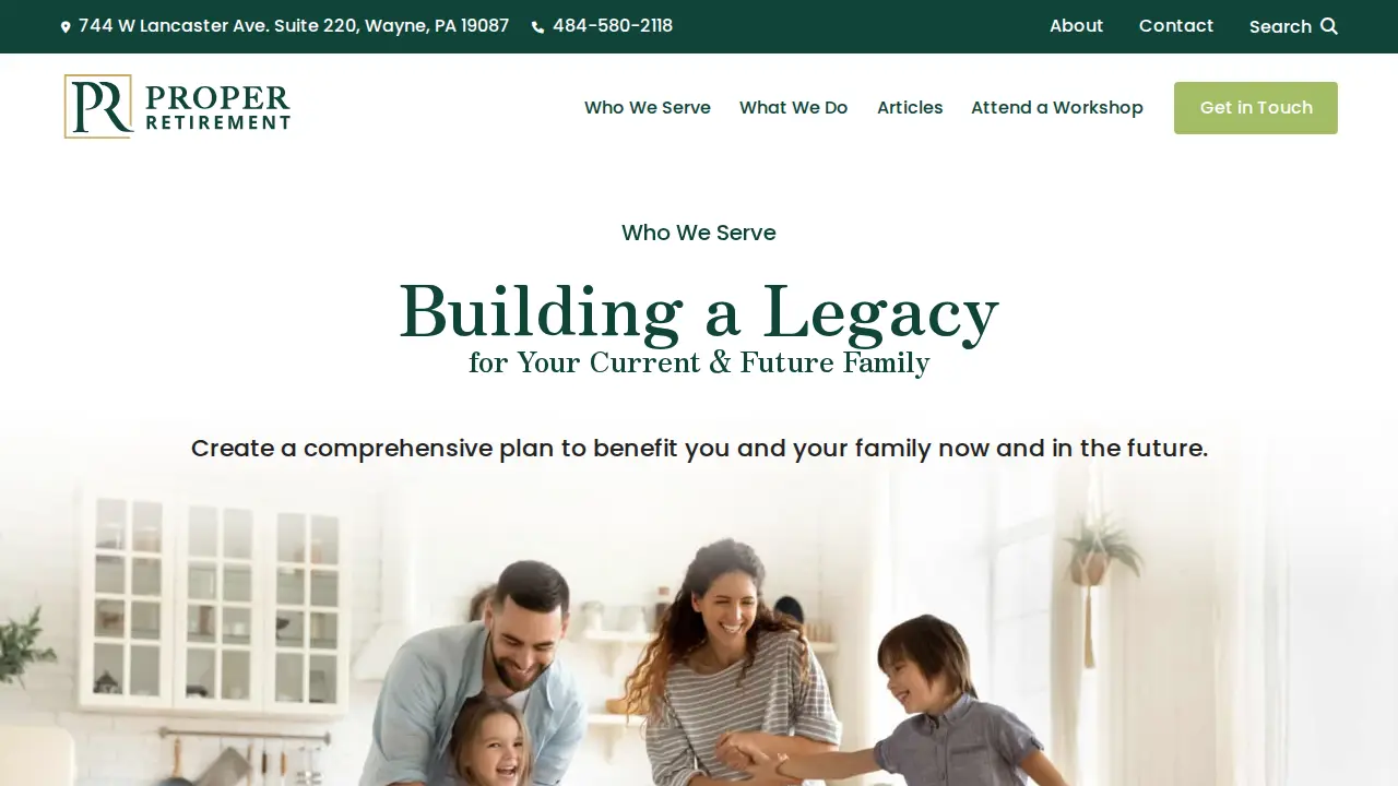 Proper Retirement page