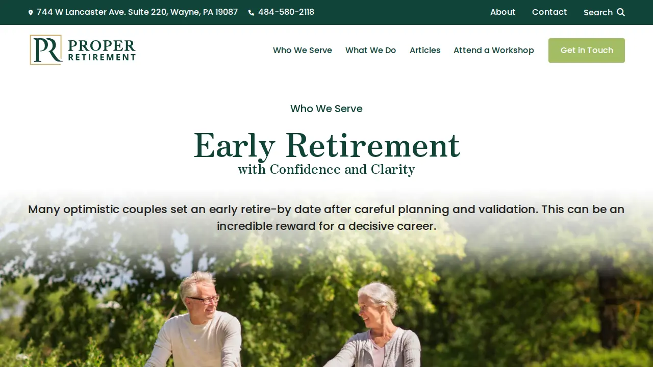 Proper Retirement page