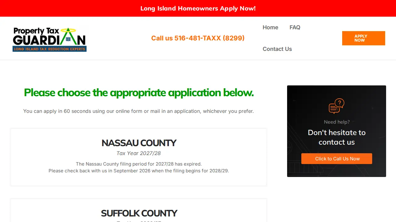 Property Tax Guardian page