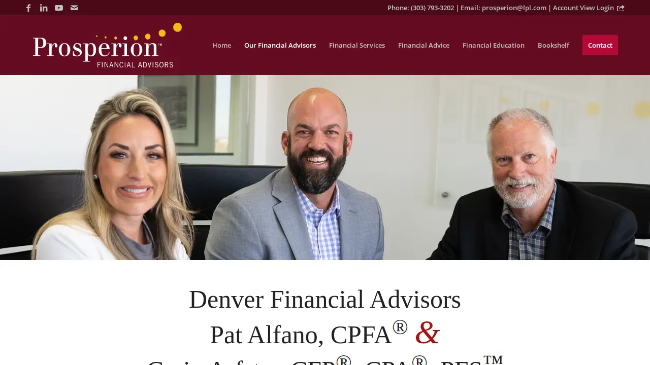 Prosperion Financial Advisors page