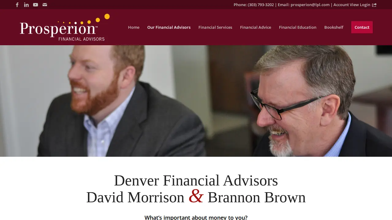 Prosperion Financial Advisors page