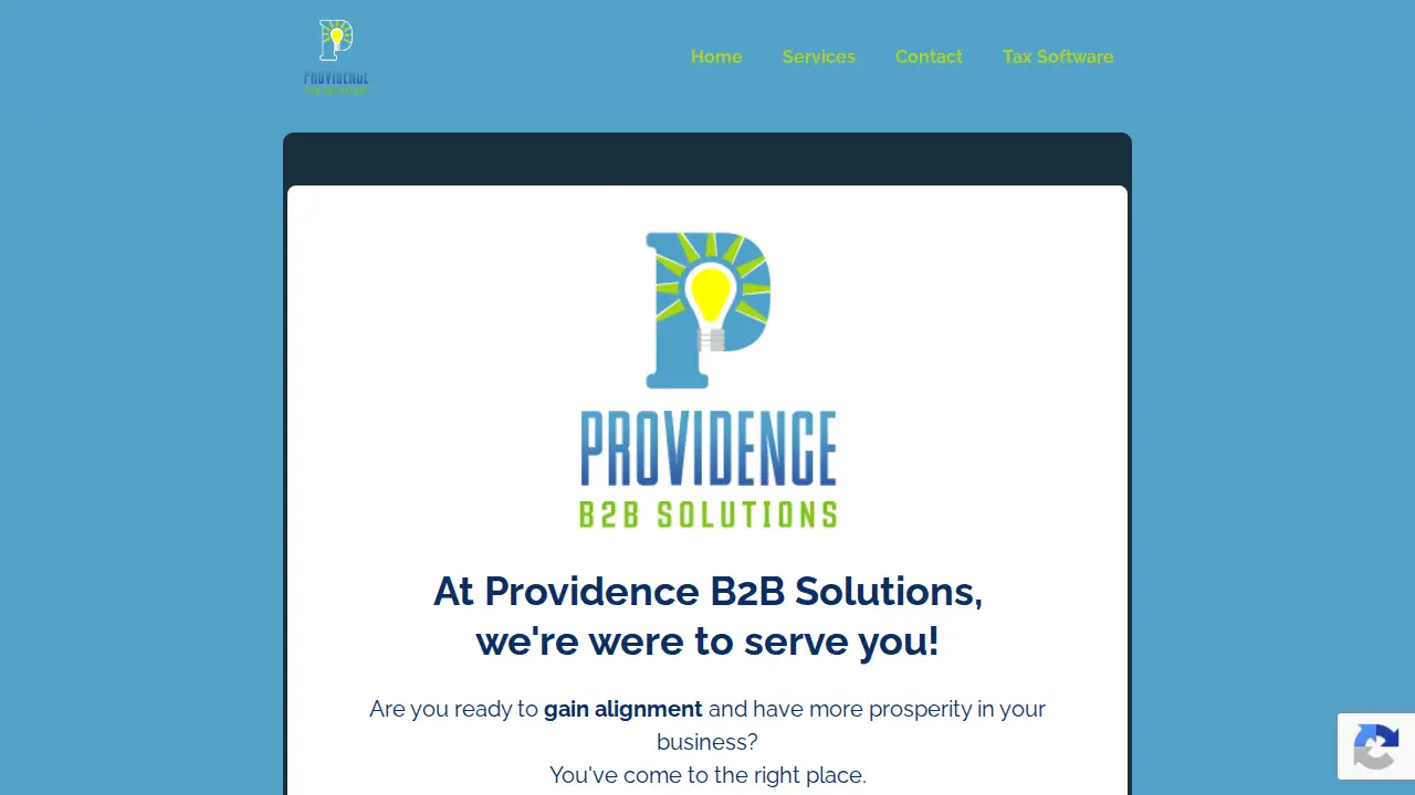 Providence Business Solutions page