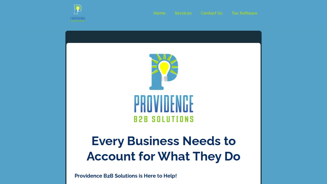 Providence Business Solutions page