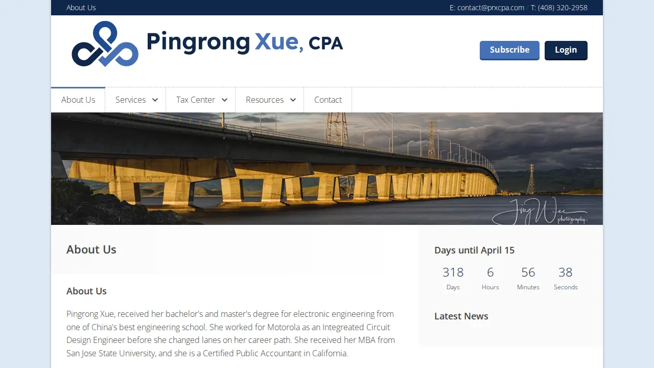 Pingrong Xue, CPA page