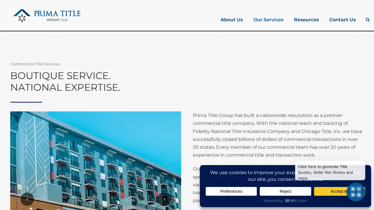 Prima Title Group, LLC page