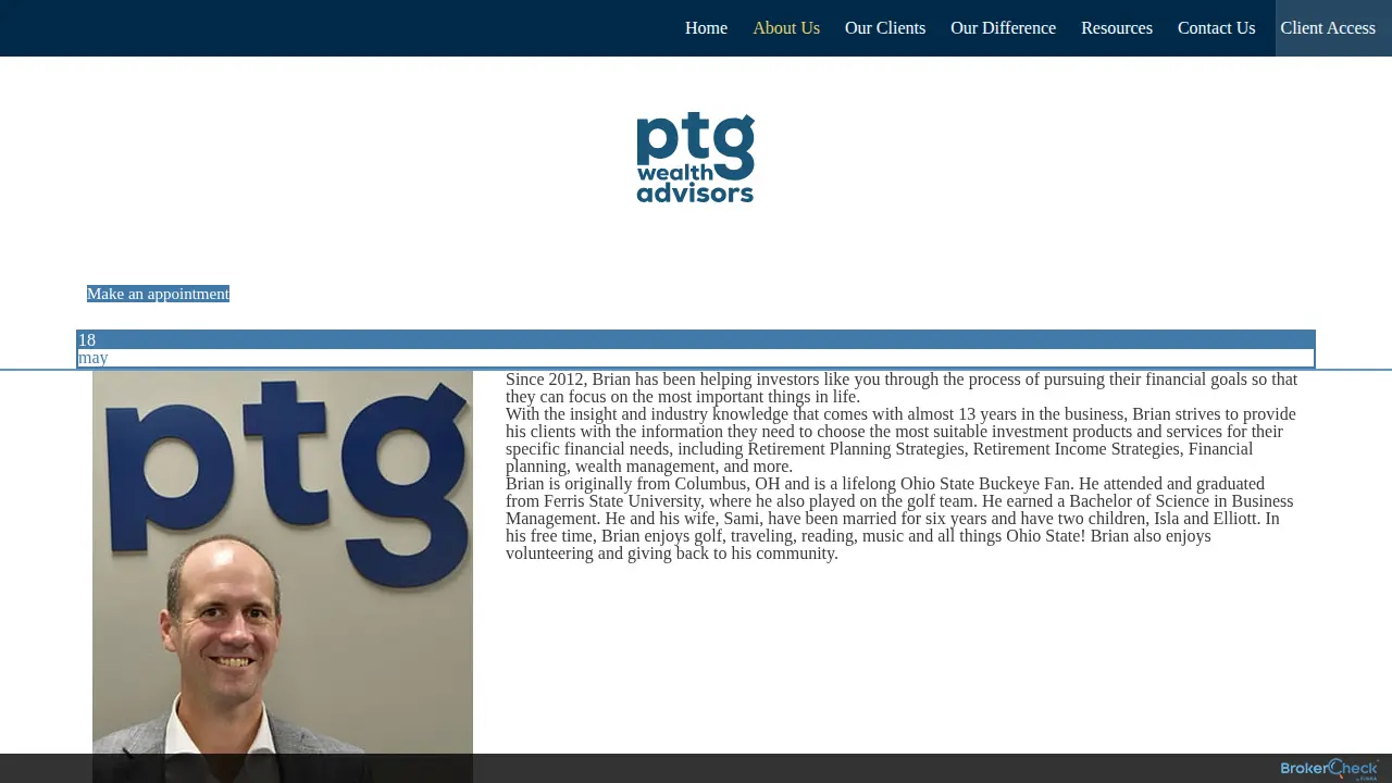 PTG Wealth Advisors page