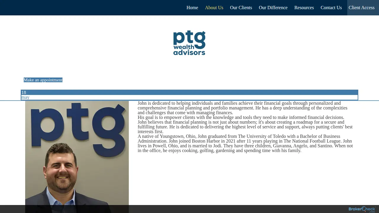 PTG Wealth Advisors page