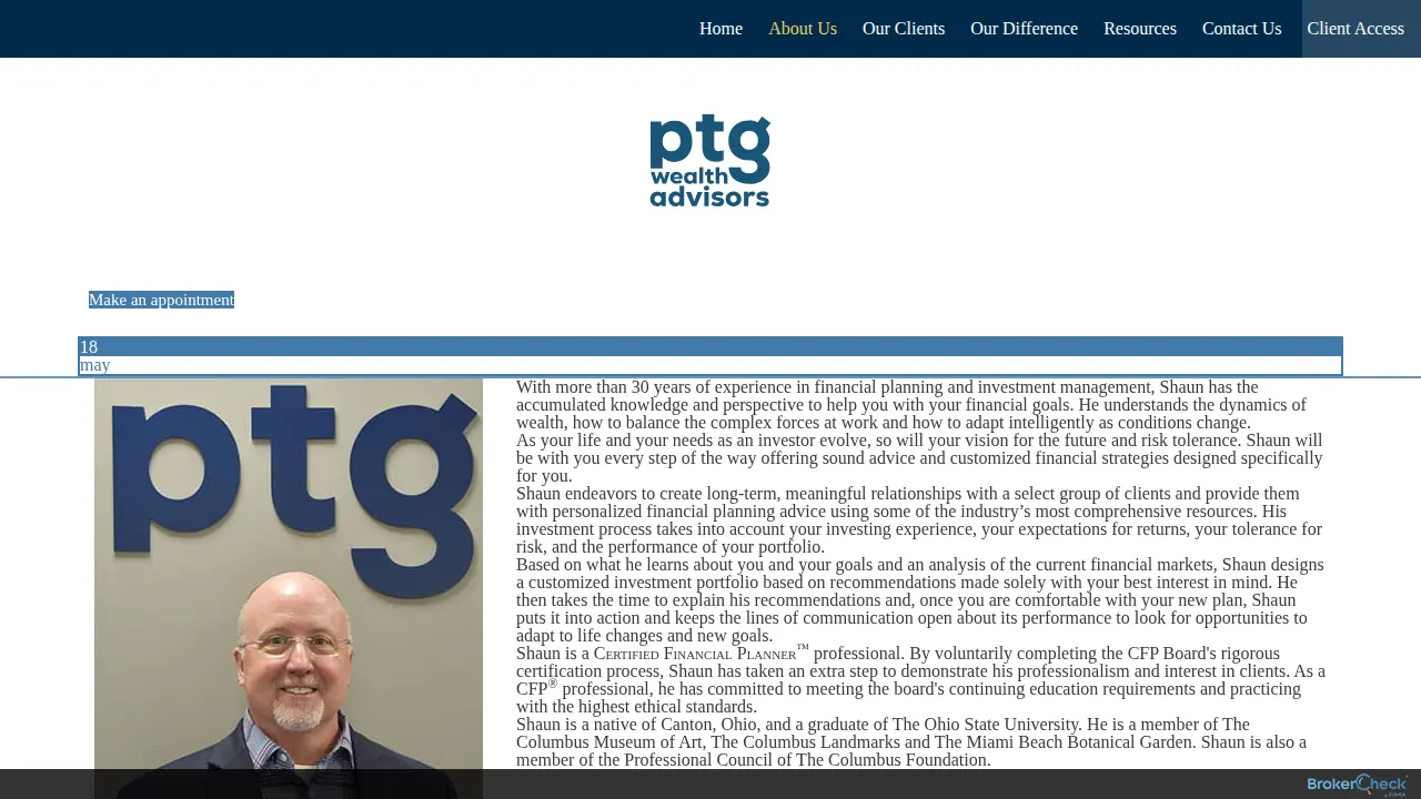 PTG Wealth Advisors page