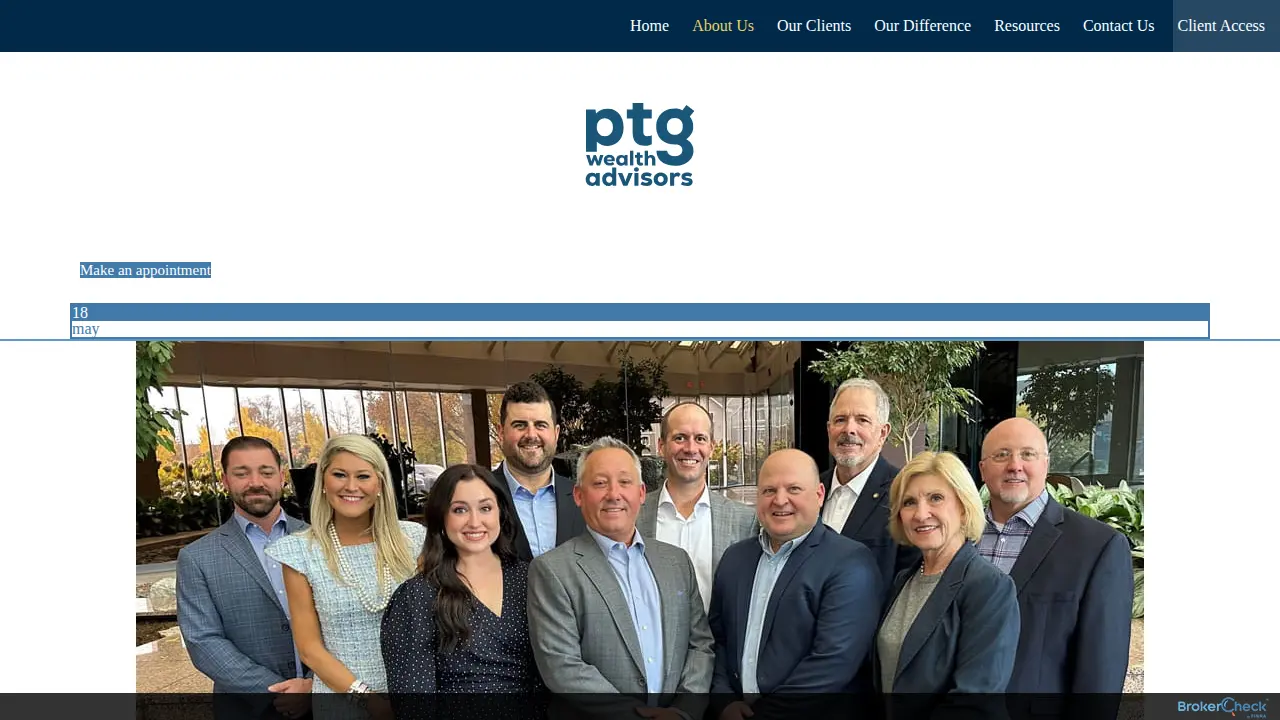 PTG Wealth Advisors page