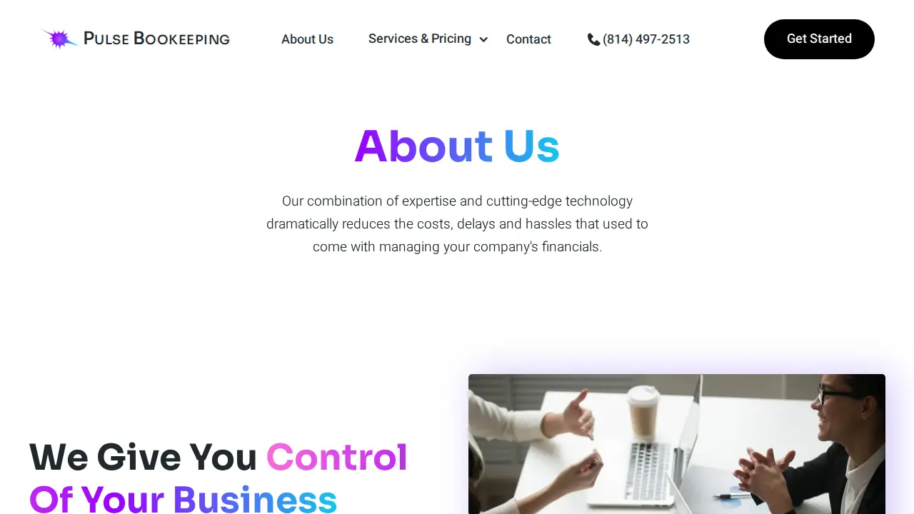Pulse Bookkeeping page