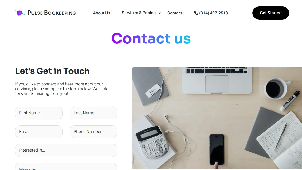 Pulse Bookkeeping page