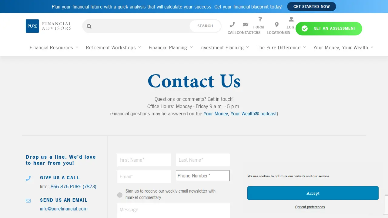 Pure Financial Advisors, LLC page