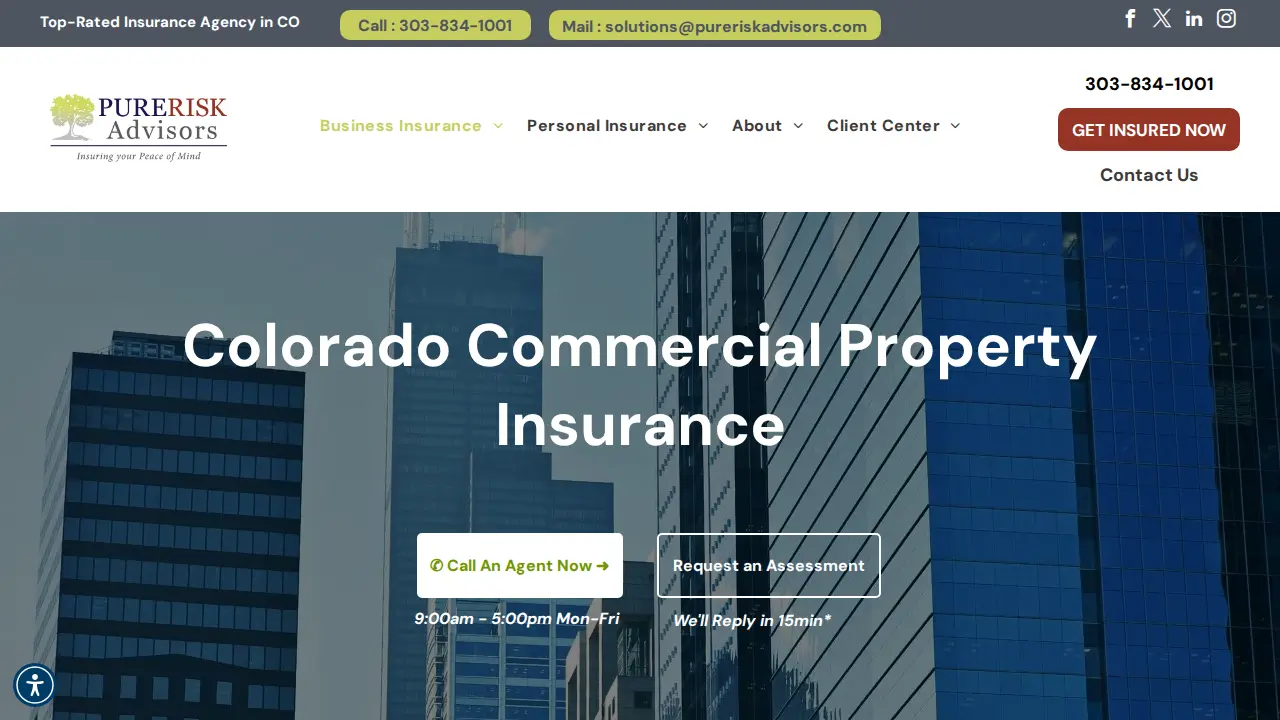 Pure Risk Advisors page