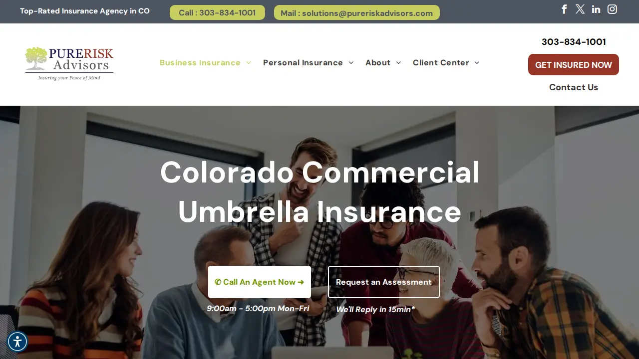 Pure Risk Advisors page