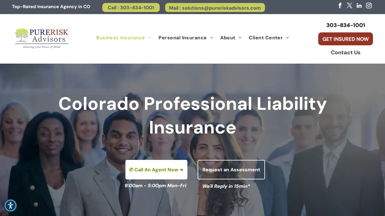 Pure Risk Advisors page