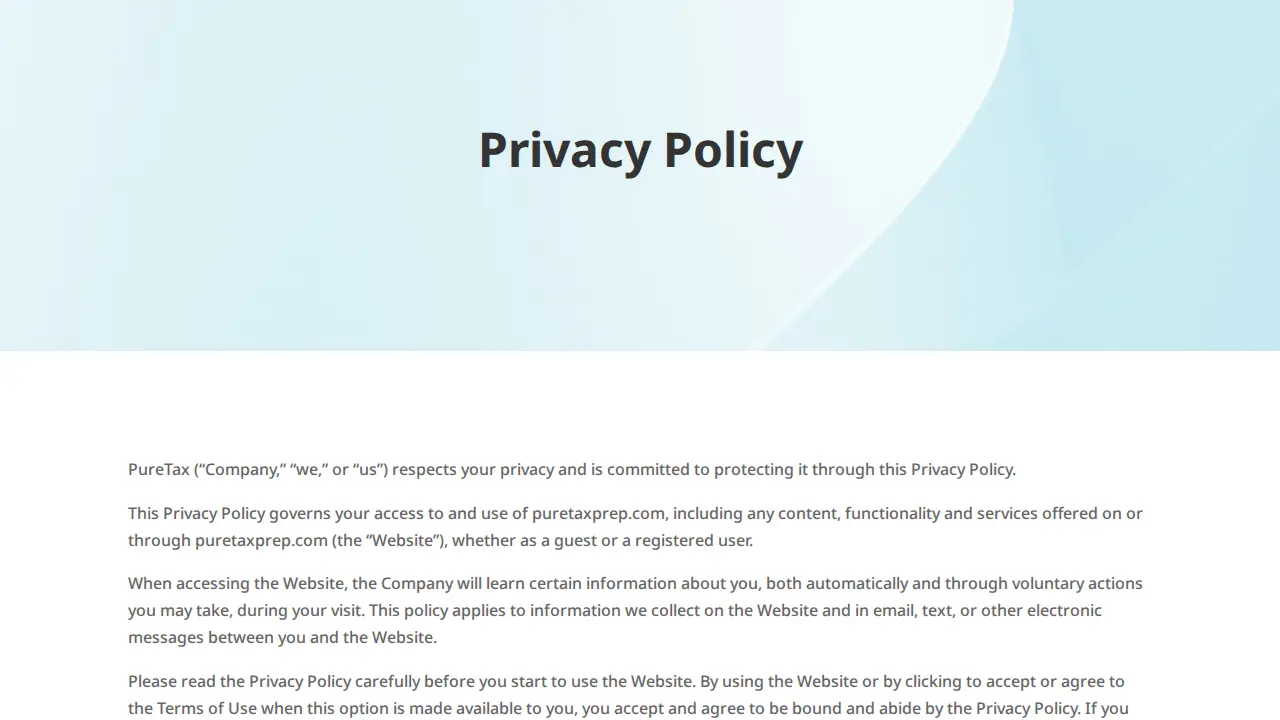 PureTax, LLC page