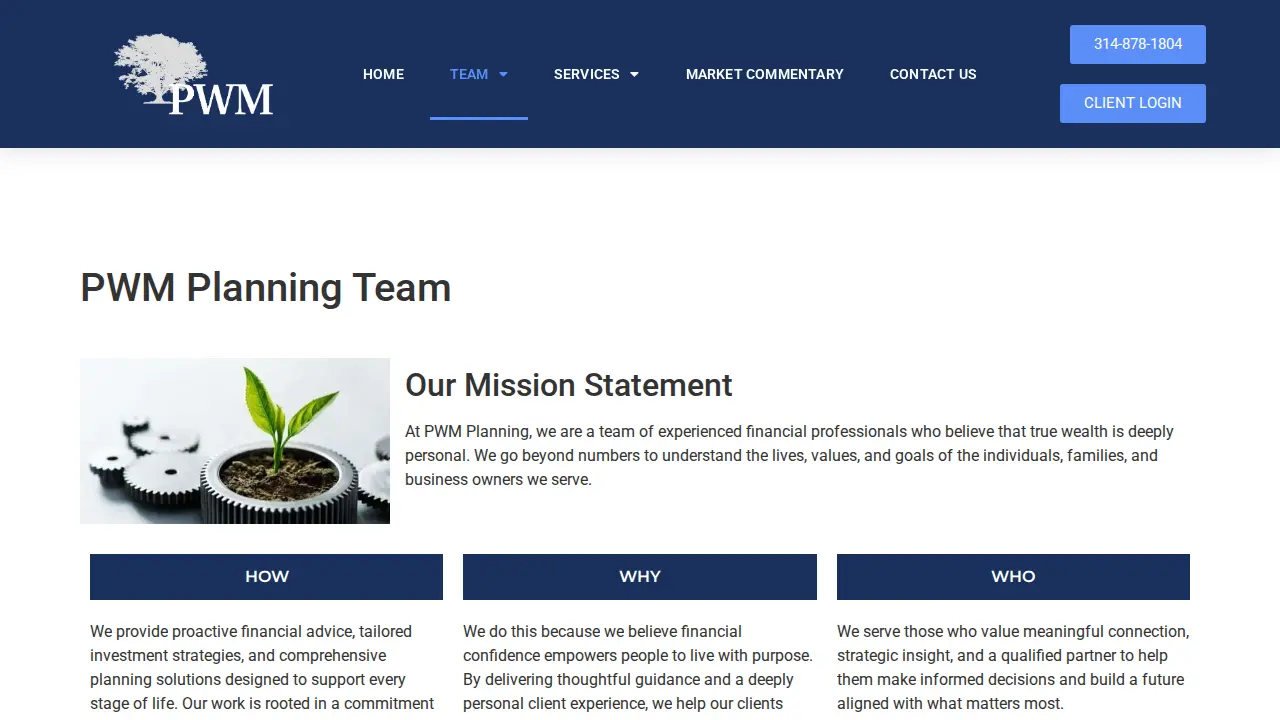 PWM Planning page