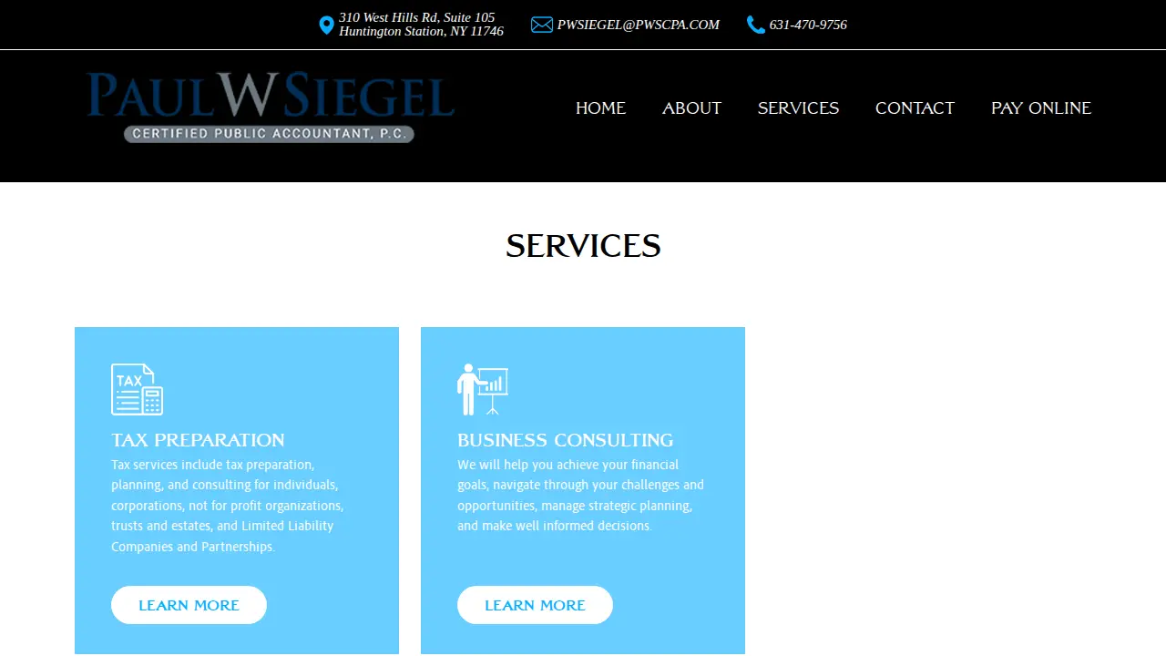 Paul W. Siegel, CPA page