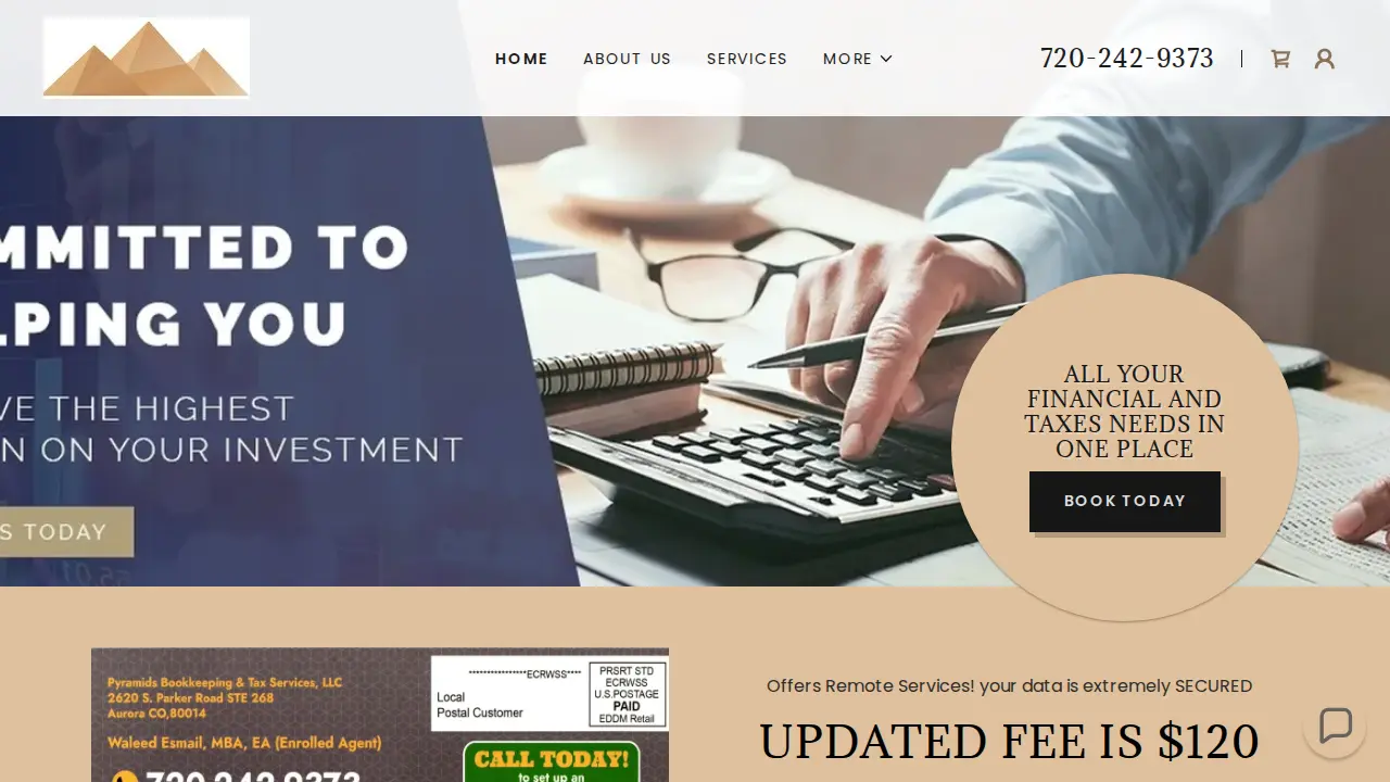 Pyramids Bookkeeping &Tax Services"$120" ,LLC (MBA ,EA) ,