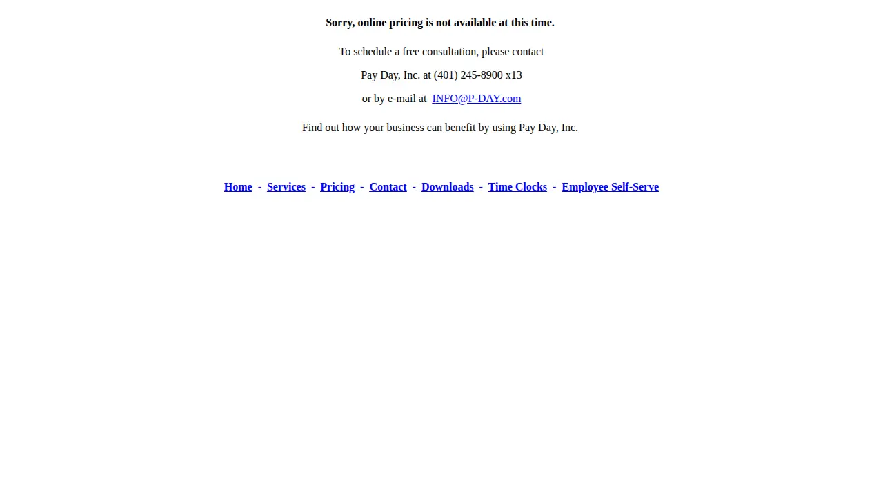 Pay Day, Inc. page