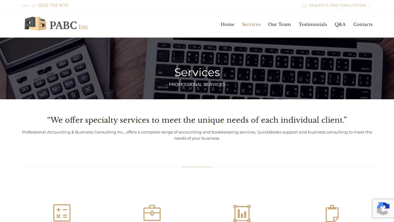 Professional Accounting & Business Consulting Inc. page