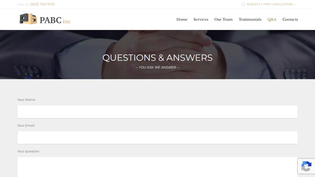 Professional Accounting & Business Consulting Inc. page