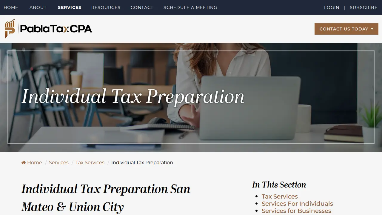 Pabla Tax CPA by Neha Pabla | Certified Public Accountant page