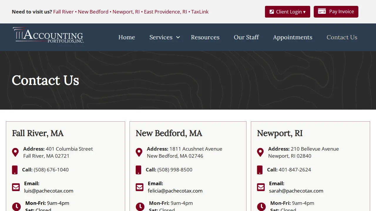 Accounting Portfolios Inc page