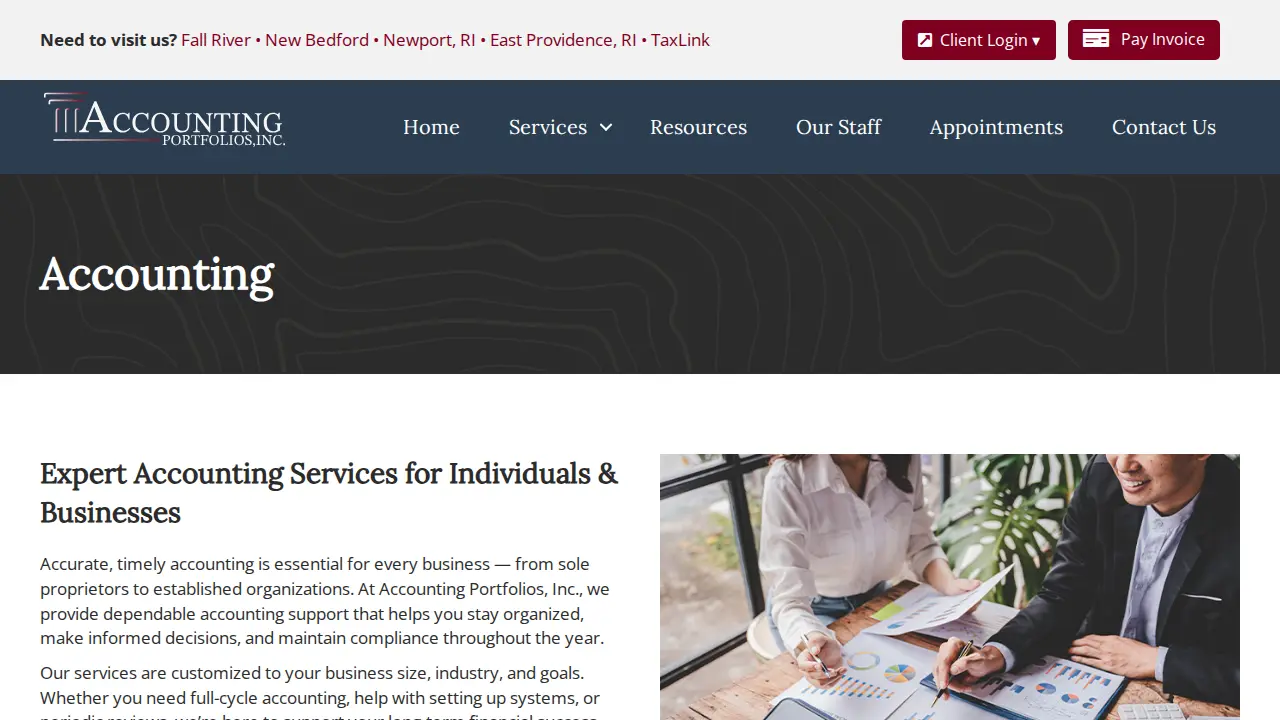 Accounting Portfolios Inc page