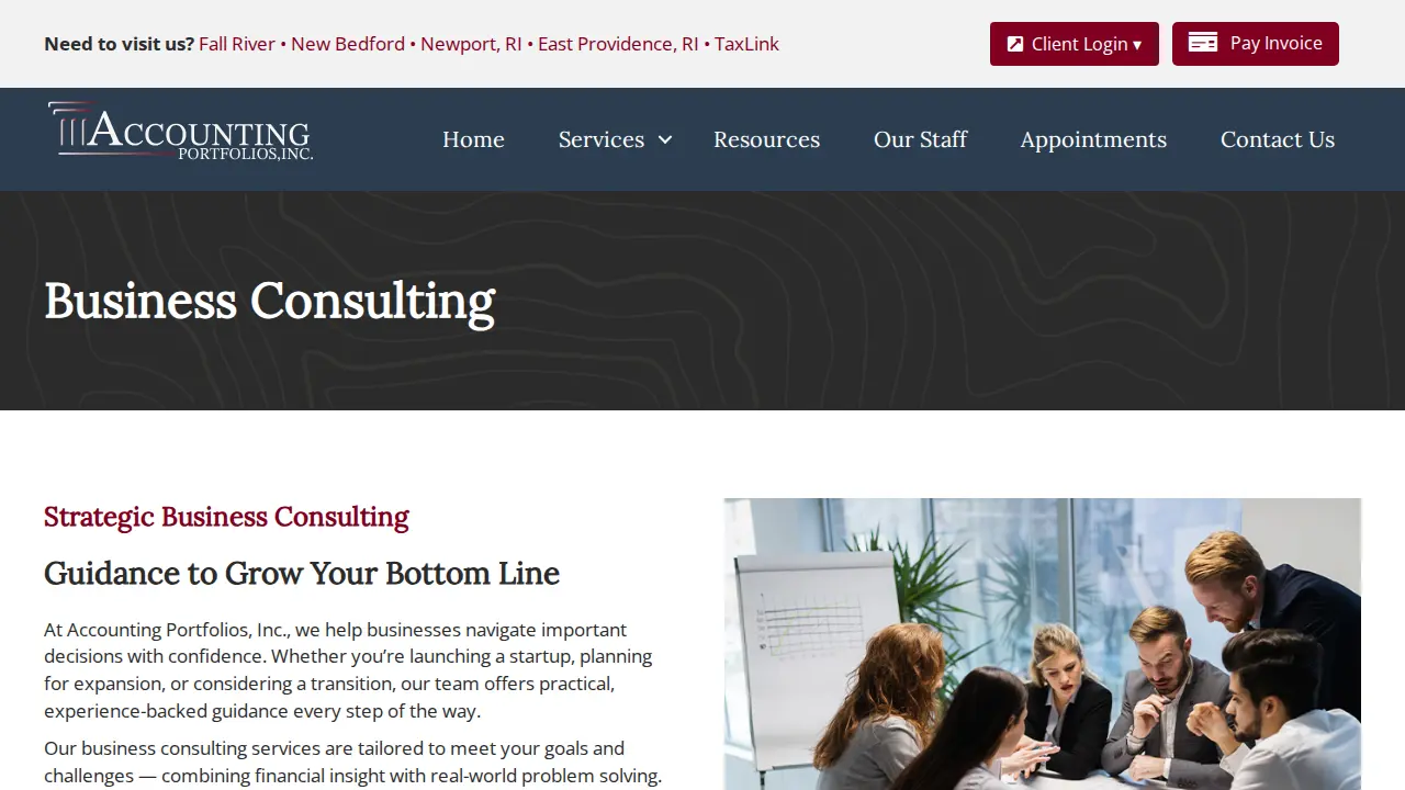 Accounting Portfolios Inc page