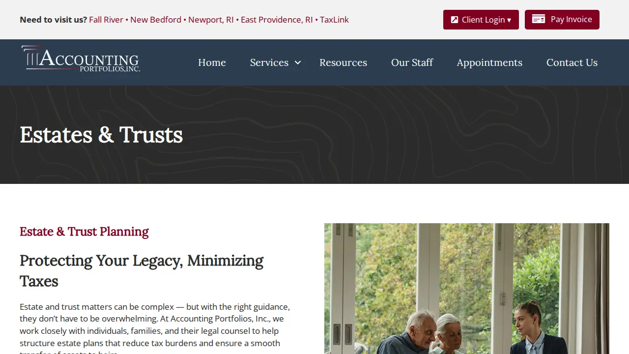 Accounting Portfolios Inc page