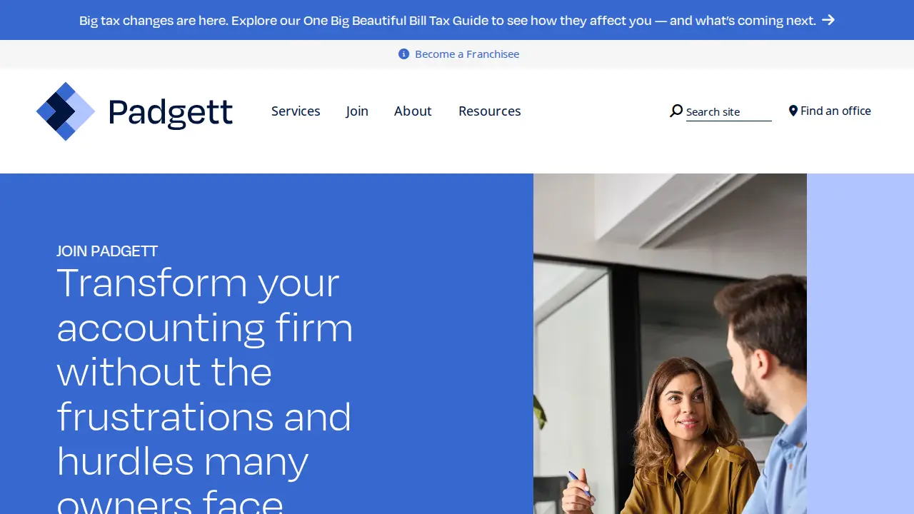 Padgett Payroll Services page