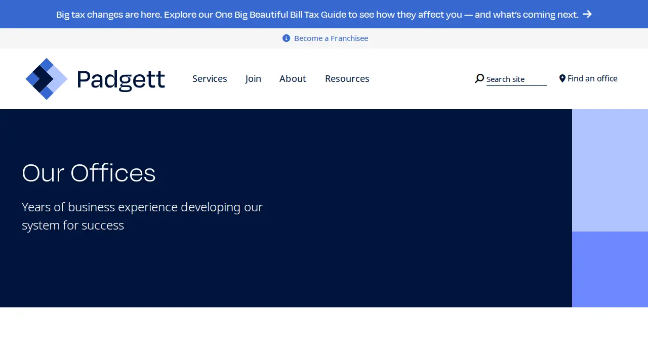 Padgett Payroll Services page