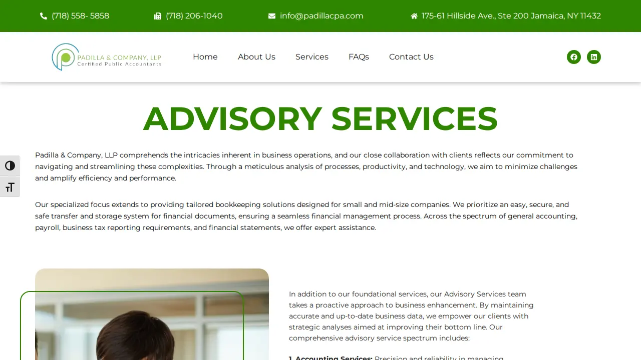 Padilla & Co LLP page
