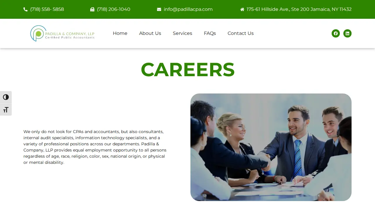 Padilla & Co LLP page