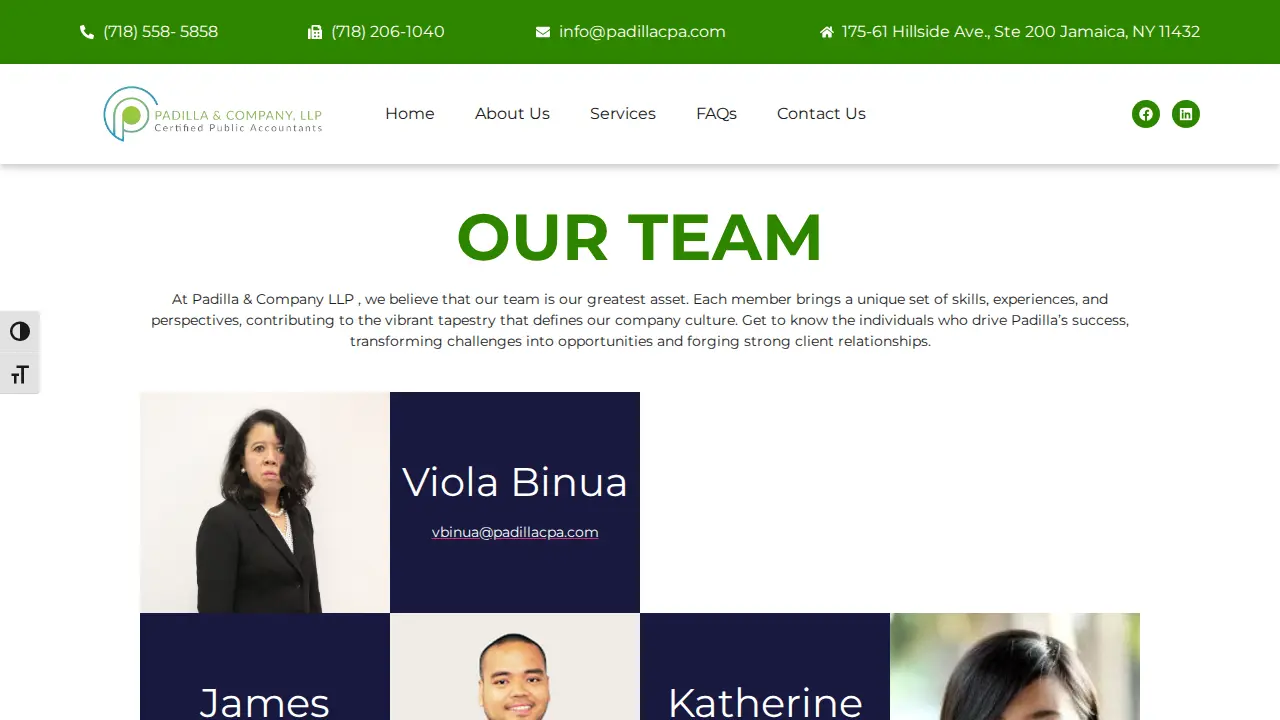 Padilla & Co LLP page