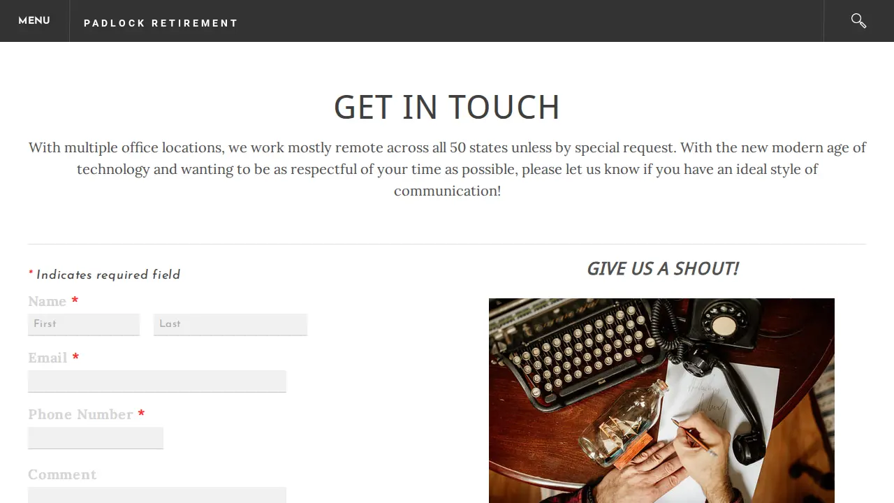 Pickering's Financial Group page