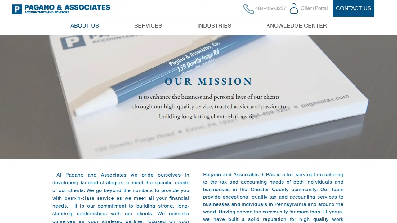Pagano & Associates page