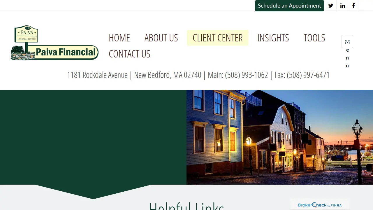 Paiva Financial Services page