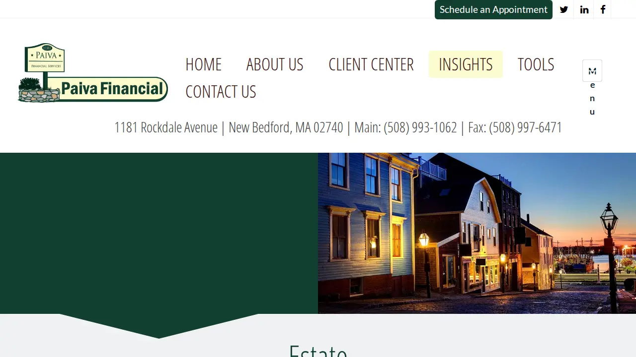 Paiva Financial Services page